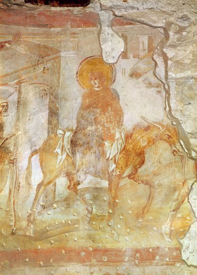 De Vlucht naar Egypte door Byzantine School